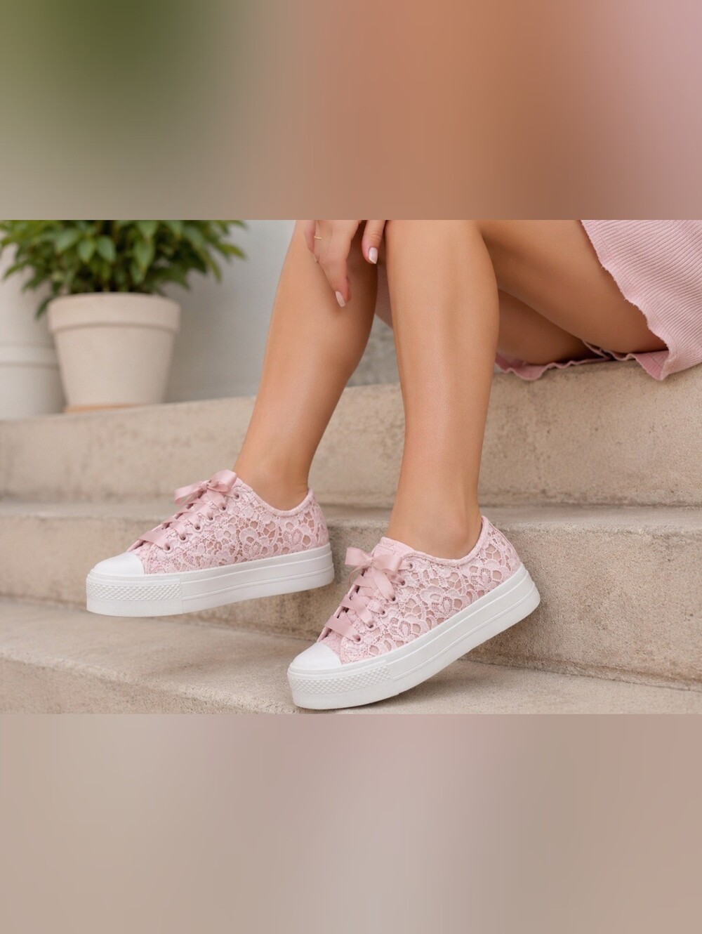 New Converse Chuck Taylor All Star Lace Low Top Sneaker Shoes Pink Women's 8